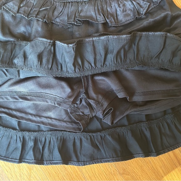 Hayden Girls Shimmery Ruffle Tiered Smocked Waist Skirt Skort Black Size Large - Picture 5 of 9